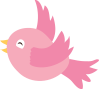Птичка розовая
